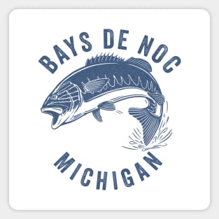 Bays de Noc Michigan Bass Fishing Magnet